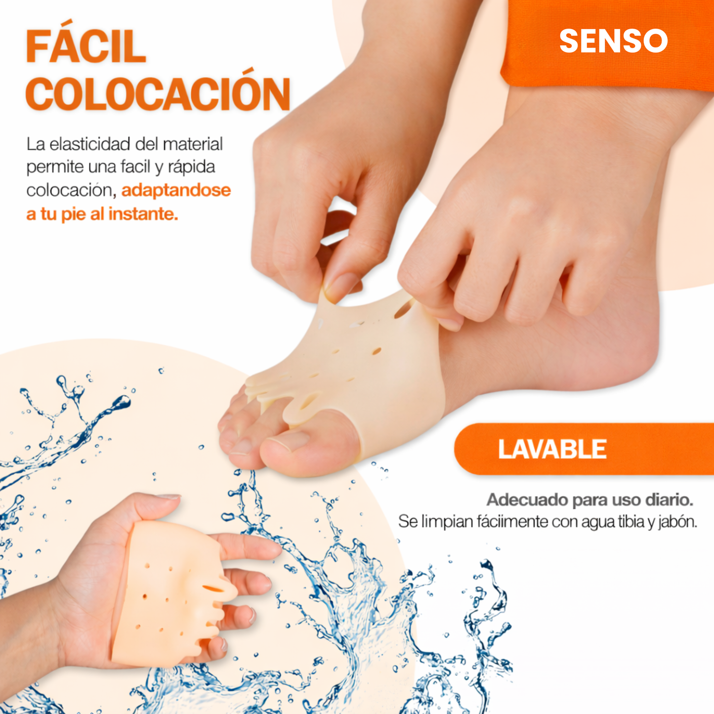 2x1 Almohadillas terapéuticas con Separador de dedos