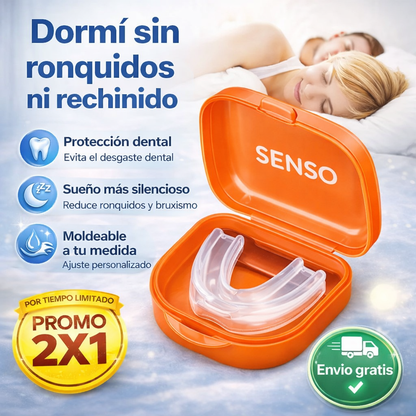 ¡PROMO 2X1! Dispositivo SENSO Bucal Nocturno contra Ronquidos Apnea y Bruxismo 🦷