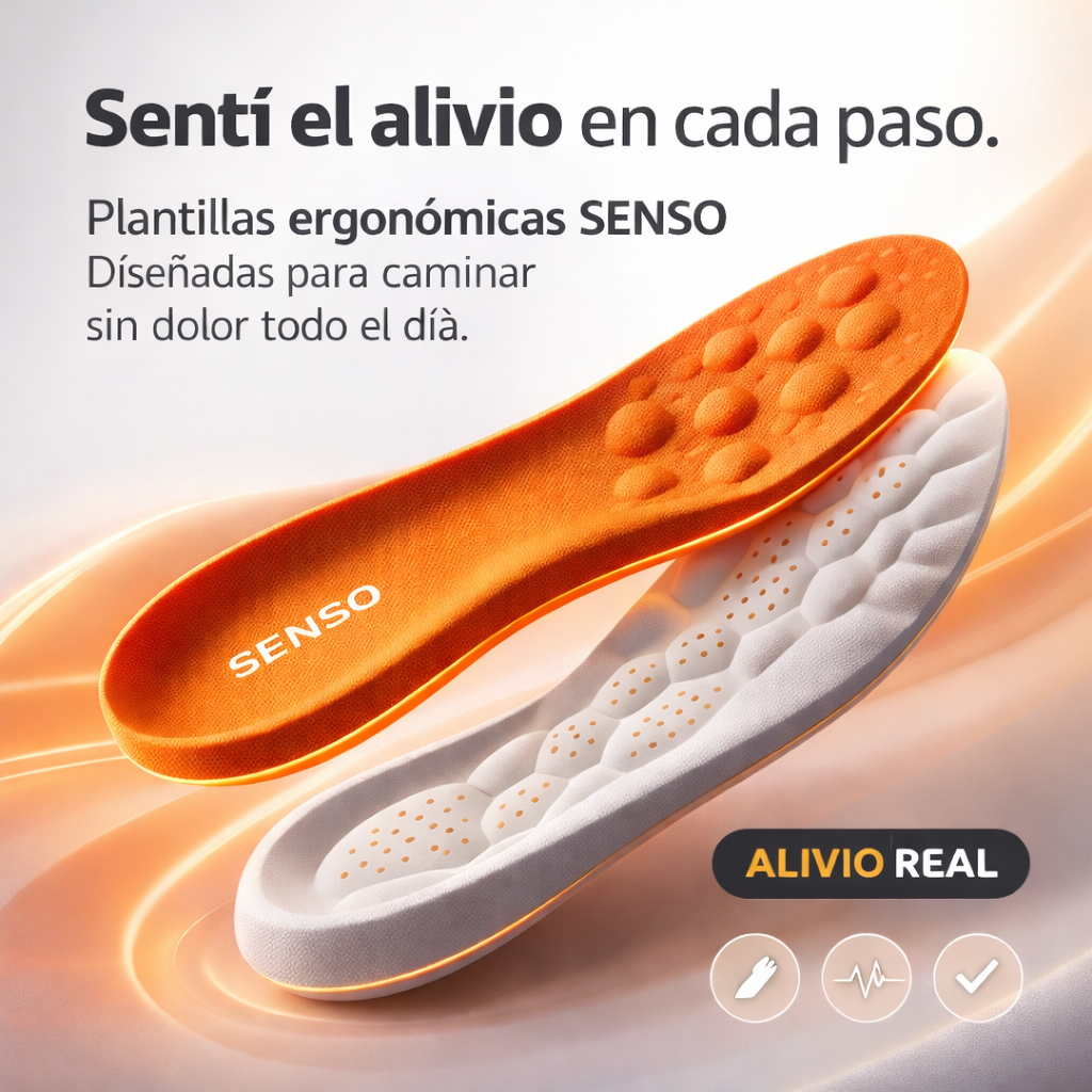 Senso - 2x1 Plantillas 5D | Elimina el dolor plantar para siempre (Comprá 1 y lleváte 2)