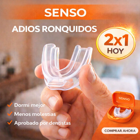2X1 DISPOSITIVO BUCAL SENSO ANTIRONQUIDO, APNEAS Y BRUXISMO
